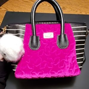 Betsy Johnson pink velvet purse